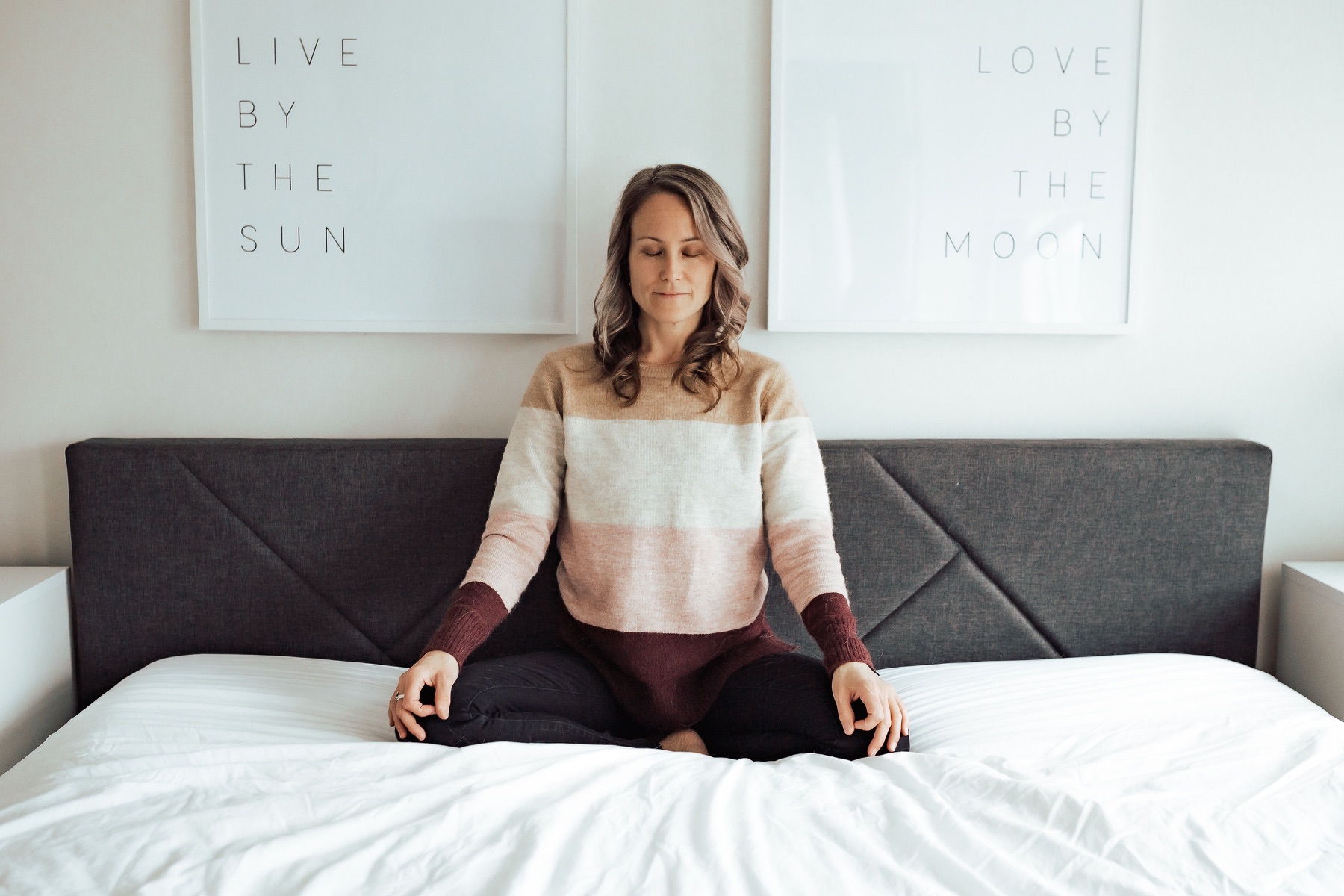 Aly Paws meditating at home